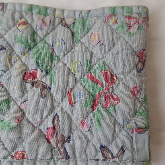 Cath Kidston Christmas blue robins design oven glove - Picture 4 of 15